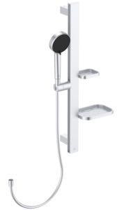 IDEAL STANDARD Idealrain Alu+ Brausekombination – 2-Funktions-Handbrause, 600 mm Stange, 2 Ablagen, Silver