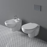 Ideal Standard WC-Sitz Eurovit in Weiß – Duroplast mit Deckel und Edelstahl-Scharnieren