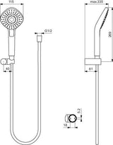 Ideal Standard IS Armaturen-Bundle AP Ceratherm T25 Chrom – Komplettes Duschsystem