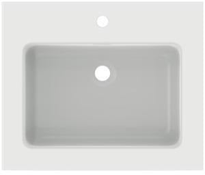 Ideal Standard Möbelwaschtisch Extra 610x510mm Weiß mit Überlauf und 1 Hahnloch