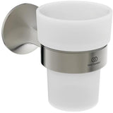 IDEAL STANDARD Zahnputzbecher La Dolce Vita Silver Storm – Wandhängend, Edelstahl matt, 1 Becher