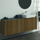Ideal Standard Waschtischplatte Conca aus Keramik 1587x373x6 mm in Marmor Noir Desir