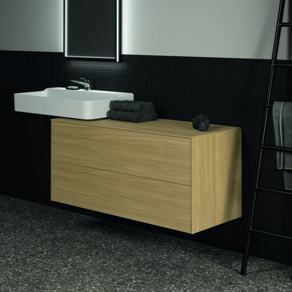 Ideal Standard WT-Unterschrank Conca 1202 mm, 2 Auszüge, Push-Open, Softclose, Weiß Matt