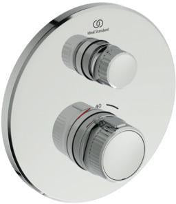 Ideal Standard Brausethermostat UP Ceratherm Navigo 1 Verbraucher Rund Chrom – Unterputz-Thermostat mit Easy-Box