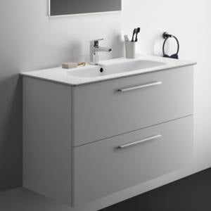 Ideal Standard i.life A Waschtischset 100 cm mit Unterschrank und chrom Griff, Weiß matt