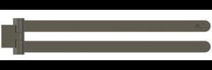 Ideal Standard Conca doppelter Handtuchhalter 447 mm Silk Black, schwenkbar, Messing, verdeckte Befestigung