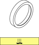 Ideal Standard Dekorring DEA mit Symbol Seitenbrause Armaturenmodule in Chrom – Rosette für Sanitär-Armaturen
