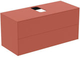 Ideal Standard Conca Waschtischunterschrank 1202 mm, 2 Auszüge, Push-Open, Weiß – Wandhängend