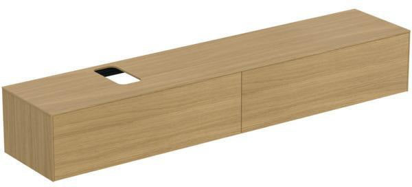IDEAL STANDARD Conca WT-Unterschrank 2387x505x370 mm, 2 Auszüge, mit Ausschnitt, Weiß