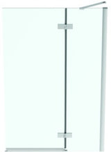 Ideal Standard i.life Duschwand mit Tür 400/600 mm rechts, Silber – Badewannen-Duschwand aus Sicherheitsglas