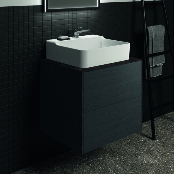 Ideal Standard Conca Waschtischplatte Keramik 602x505x6mm Marmor Noir Desir