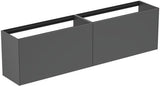 Ideal Standard Conca Waschtischunterschrank 1985 mm, 2 Auszüge, Anthrazit, wandhängend, ohne Platte