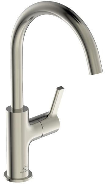 Ideal Standard Joy Waschtischarmatur mit hohem Auslauf, Brushed Gold, 169 mm, ohne Ablaufgarnitur