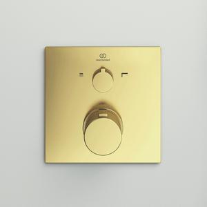 Ideal Standard Ceratherm C100 Einzelthermostat Unterputz Rosette 163x163mm Brushed Gold
