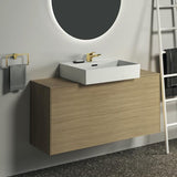 Ideal Standard Handtuchring Conca Cube eckig Brushed Gold – Messing, verdeckte Befestigung