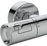 Ideal Standard Badethermostat AP Ceratherm T50 mit Handbrauseset Chrom – Thermostatische Wandarmatur