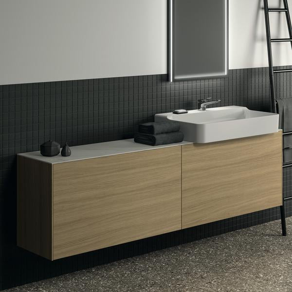 Ideal Standard Conca Waschtischunterschrank 1985 mm, 2 Auszüge, Anthrazit, wandhängend, ohne Platte
