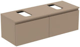 Ideal Standard Finesse Waschtischunterschrank 1200 mm mit 2 Auszügen und Softclose in Greige matt