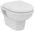 Ideal Standard Exacto Wand-WC-Kombipaket, randlos, mit Softclosing WC-Sitz, 360x485x405mm, Weiß