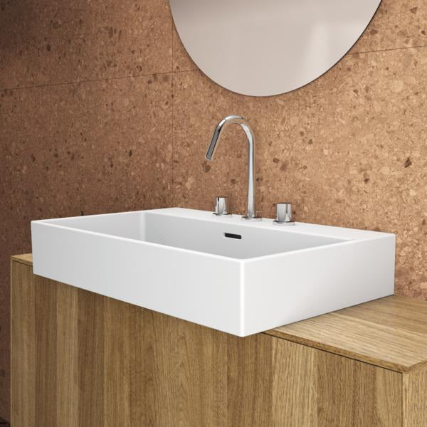 IDEAL STANDARD Waschtisch Extra 700x450x150mm geschliffen Weiß mit 3 Hahnlöchern und Überlauf