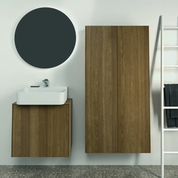 Ideal Standard Conca Waschtischunterschrank Eiche geflammt 602 mm mit Auszug und Push-Open