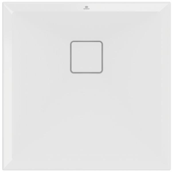 Ideal Standard Ultra Flat Evo Quadrat-Brausewanne 700x700x35mm Seidenweiß – Flacher Einbau, Rutschhemmung
