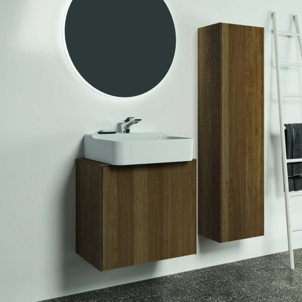 IDEAL STANDARD Halbhochschrank Conca, 1 Tür, Eiche geflammt, 370x250x1400 mm, Anschlag links/rechts