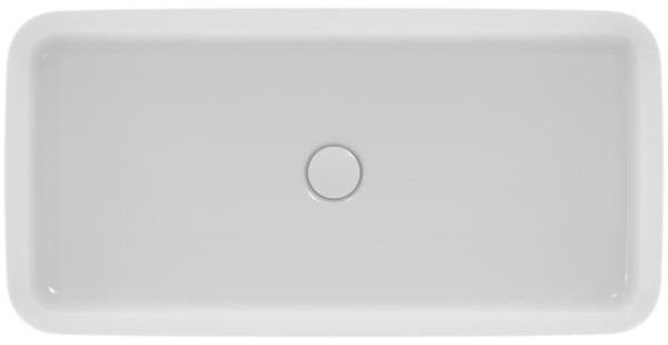 IDEAL STANDARD Ipalyss Aufsatzwaschtisch 800x400x120 mm Seidenweiß ohne Hahnloch