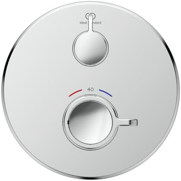 Ideal Standard Ceraplus Safe Brausethermostat Unterputz mit Rosette d:163 mm Chrom – Sicherheit & Komfort