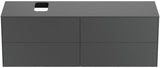 Ideal Standard Conca Waschtischunterschrank 1587 mm, 4 Auszüge, Anthrazit, Push-Open