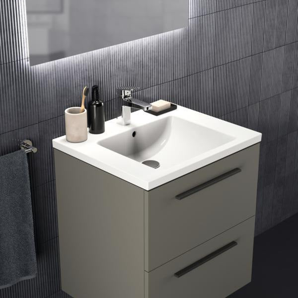Ideal Standard i.life B Möbelwaschtisch 610 mm Weiß mit Überlauf und 1 Hahnloch