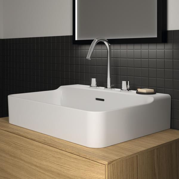 Ideal Standard Conca Aufsatzwaschtisch 600x450mm mit 3 Hahnlöchern und Überlauf in Weiß