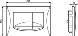 IDEAL STANDARD Betätigungsplatte M2 Solea, mechanische 2-Mengen-Technik, Chrom