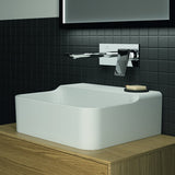 Ideal Standard Handwaschbecken Conca 400x350x145 mm Weiß – ohne Hahnloch und Überlauf