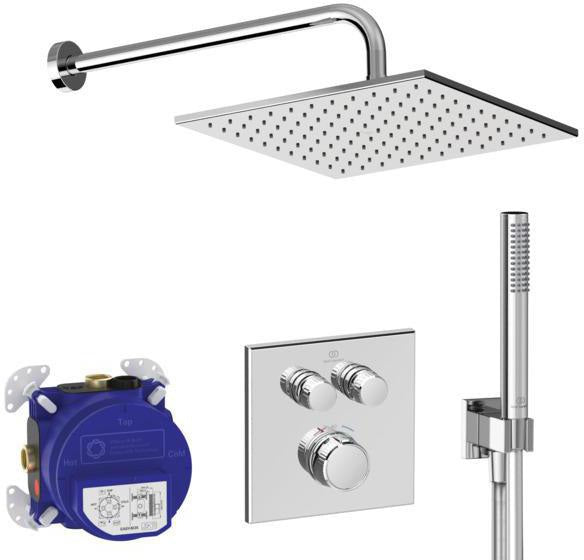 Ideal Standard Ceratherm Navigo Armaturen-Paket 03 Chrom – Brausethermostat & UP-Bausatz