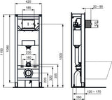 Ideal Standard ProSys WC-Element 120 M, mechanisch, freistehend, 2/7 L Spülung