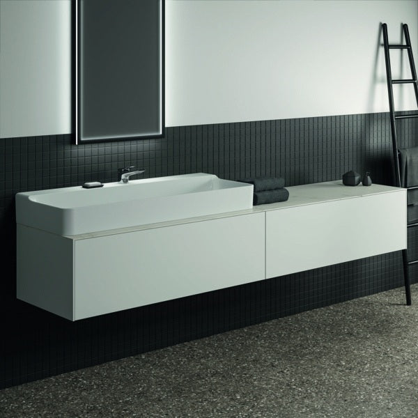 Ideal Standard Waschtischplatte Conca aus Keramik 2385x505x6mm Marmor Calacatta