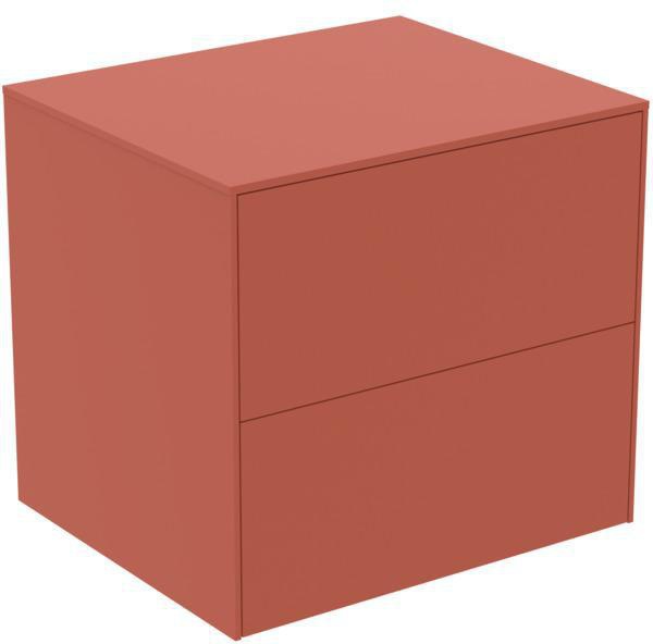 Ideal Standard Conca Waschtischunterschrank 602 mm, 2 Auszüge, Walnuss Dunkel, Push-Open