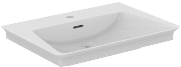 Ideal Standard La Dolce Vita Möbelwaschtisch 660 mm, 1 Hahnloch, mit Überlauf, Weiß