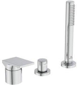 Ideal Standard 3-Loch-Badearmatur Extra mit Handbrause, ohne Wanneneinlauf, Chrom
