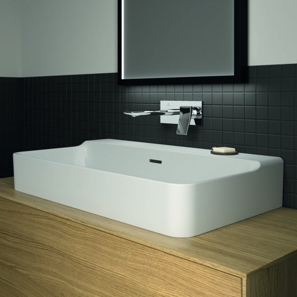 Ideal Standard Conca Aufsatzwaschtisch 800x450mm Weiß geschliffen ohne Hahnloch
