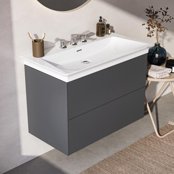 Ideal Standard Möbelwaschtisch La Dolce Vita 860 mm 3 Hahnlöcher mit Überlauf Weiß