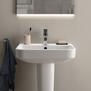 Ideal Standard i.life B Waschtisch 550x440mm Weiß mit 1 Hahnloch und Überlauf