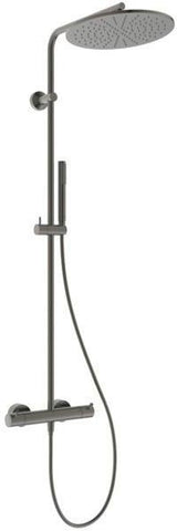 Ideal Standard Duschsystem Ceratherm T125 mit Badethermostat und Regenbrause in Brushed Gold