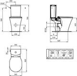 Ideal Standard Stand-TWC Connect Air mit AquaBlade, 365x400x400 mm, Weiß