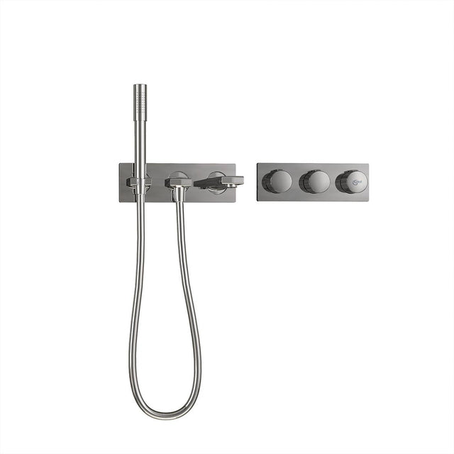 Ideal Standard Archimodule Badeanwendung mit Wandauslauf, Chrom – Unterputz-Armatur mit Brausehalter