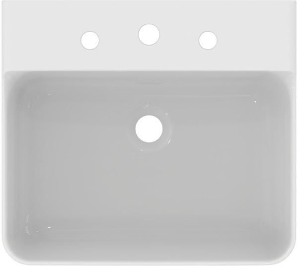 IDEAL STANDARD Conca Aufsatzwaschtisch 500x450x145 mm Weiß mit 3 Hahnlöchern