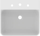 Ideal Standard Conca Aufsatzwaschtisch 500x450x145mm, 3 Hahnlöcher, ohne Überlauf, Weiß