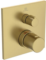 Ideal Standard Ceratherm C100 Einzelthermostat Unterputz Rosette 163x163mm Brushed Gold