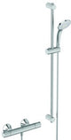 Ideal Standard Ceratherm T25 Brausethermostat mit 900 mm Brausestange und 3-Funktions-Handbrause, Chrom